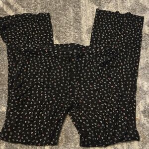 Cynthia Rowley Black Heart Print Pajama Pants